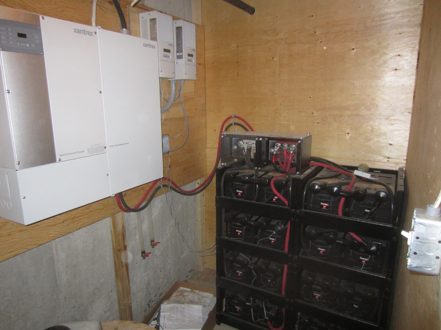 Control centre and battery bank for solar electricity