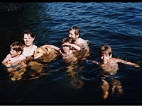 1995 family plus dog in water